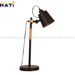 Đèn bàn gỗ hiện đại đọc sách màu đen