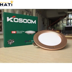 Đèn âm trần Kosoom siêu mỏng viền trắng-bạc-hồng, 8w-12w