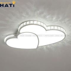 Đèn ốp trần led trái tim đôi