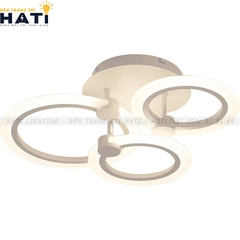 Đèn ốp trần led 3 vòng tròn viền ngoài