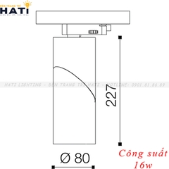 Đèn rọi ray nhôm Carina 9w/16w