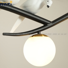 Đèn thả decor cành chim đậu màu đen