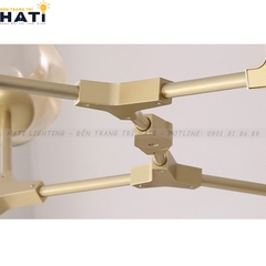 Đèn thả decor Nira 7 tay thân vàng