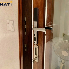 Khóa vân tay cửa nhôm kính  Giovani GSL-K511S màu bạc