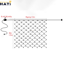 Đèn rèm lưới mắt cá 1.5x1.5m