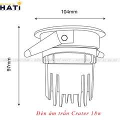 Đèn âm trần Crater
