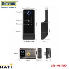 Khóa vân tay cửa cổng  Giovani GSL-W611MD