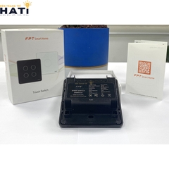 Công tắc cảm ứng thông minh Athena vuông màu đen 1 nút