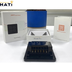 Công tắc cảm ứng thông minh Athena vuông màu đen 1 nút