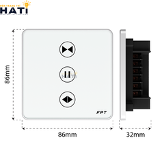 Công tắc cửa cổng, cửa cuốn thông minh Athena vuông màu trắng