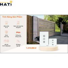 Công tắc cửa cổng, cửa cuốn thông minh Leto chữ nhật màu trắng