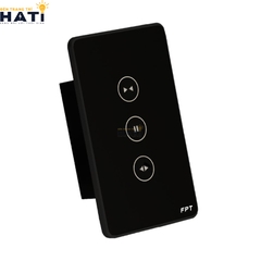 Công Tắc Điều Khiển Rèm Cửa Thông Minh Chữ Nhật Màu Đen Bluetooth