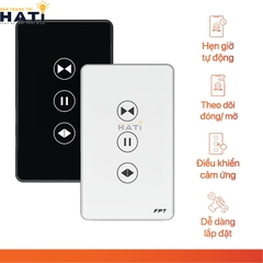 Công Tắc Điều Khiển Rèm Cửa Thông Minh Chữ Nhật Màu Đen Bluetooth