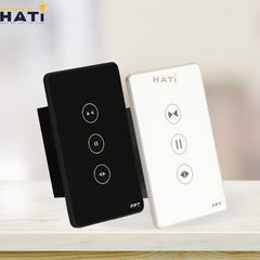 Công Tắc Điều Khiển Rèm Cửa Thông Minh Chữ Nhật Màu Trắng