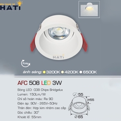 Đèn âm trần Anfaco AFC 508 3w - 9w
