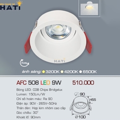 Đèn âm trần Anfaco AFC 508 3w - 9w