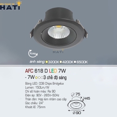 Đèn Âm Trần Anfaco AFC 618 Bóng LED COB Chipa Bridgelux