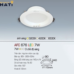 Đèn Âm Trần Anfaco AFC 676 Bóng LED Chất Lượng Cao
