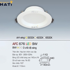 Đèn Âm Trần Anfaco AFC 676 Ánh Sáng Trung Tính