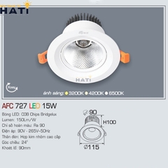 Đèn âm trần Anfaco AFC 727 7w - 12w - 15w -18w