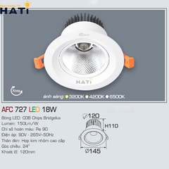 Đèn Âm Trần Anfaco AFC 727 Bóng LED COB Chipa Bridgelux
