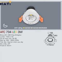 Đèn âm trần Anfaco AFC 734 3w - 5w - 7w - 9w -12w