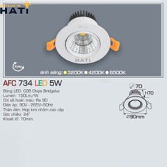 Đèn âm trần Anfaco AFC 734 3w - 5w - 7w - 9w -12w