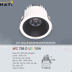 Đèn Âm Trần Anfaco AFC 736 Màu Đen