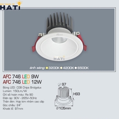 Đèn âm trần Anfaco AFC 746 7w - 9w - 12w