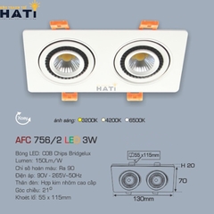 Đèn âm trần Anfaco AFC 756 tiết kiệm năng lượng