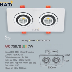 Đèn âm trần Anfaco AFC 756 màu trắng