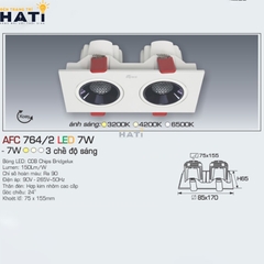 Đèn âm trần Anfaco AFC 764 7w - 12w