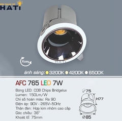Đèn âm trần Anfaco AFC 765 tiết kiệm điện năng
