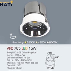 Đèn âm trần Anfaco AFC 765 5w - 7w - 15w