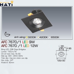 Đèn âm trần Anfaco AFC 767D với góc chiếu 24 độ