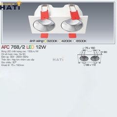Đèn âm trần Anfaco AFC 768 chỉ số hoàn màu 90