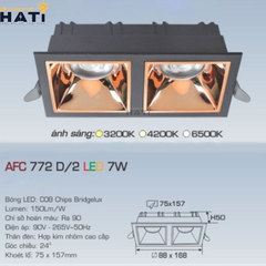 Đèn âm trần Anfaco AFC 772 chất liệu hợp kim nhôm cao cấp