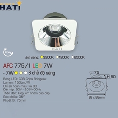 Đèn âm trần Anfaco AFC 775 với góc chiếu 36 độ