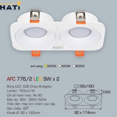 Đèn âm trần Anfaco AFC 776 sử dụng bóng LED COB Bridgelux