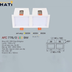 Đèn âm trần Anfaco AFC 778 sử dụng bóng LED COB Bridgelux