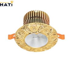 Đèn âm trần Anfaco AFC Đồng 005 màu vàng sang trọng