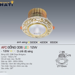 Đèn âm trần Anfaco AFC Đồng 006 chất liệu hợp kim nhôm cao cấp