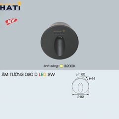 Đèn âm tường cầu thang Anfaco 020 3w màu đen - trắng