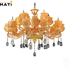 Đèn chùm đồng đá Harker 15 bóng tổng quan