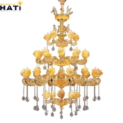 Đèn chùm đồng đá Harker 35 bóng tổng quan