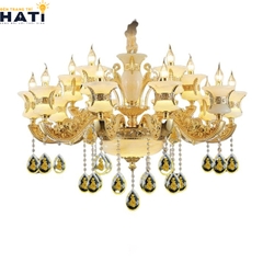 Đèn chùm đồng đá Hymen 15 bóng tổng quan