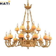 Đèn chùm đồng đá Mina tổng quan