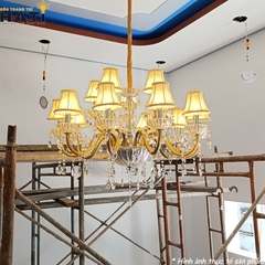 Đèn chùm pha lê thông tầng
