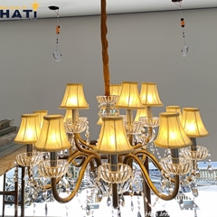 Đèn chùm pha lê chao vải