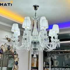 Đèn chùm pha lê Madi 12 bóng